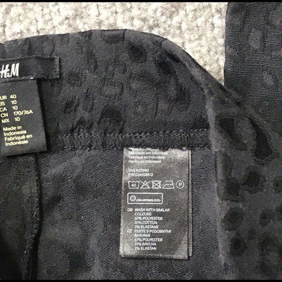 H&M Textured Leopard Print Pull-on Pants 10 - Picture 2 of 7